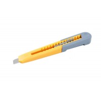 Ніж MASTERTOOL 9 мм пластиковий кнопковий фіксатор затиск для кишені (17-0320)