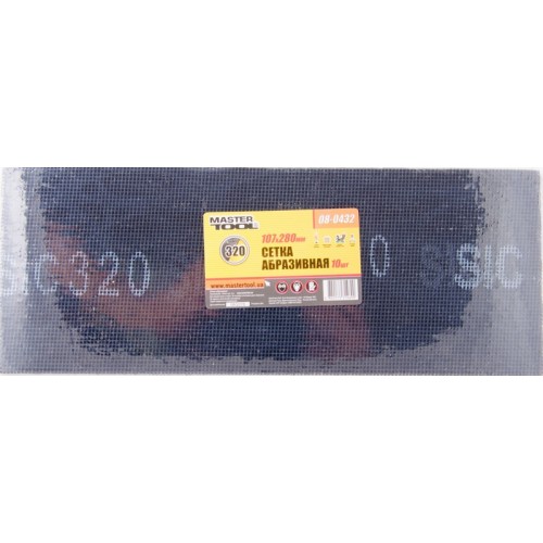 Сетка абразивная MASTERTOOL зерно 320 107х280 мм 10 шт (08-0432)