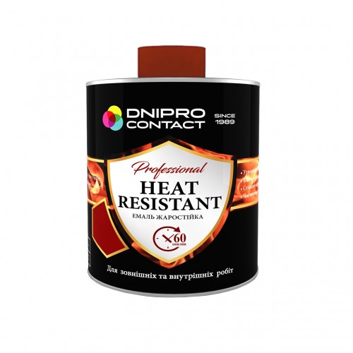 Краска силиконовая жаропрочная DNIPRO-CONTACT серебристая 0.2 кг