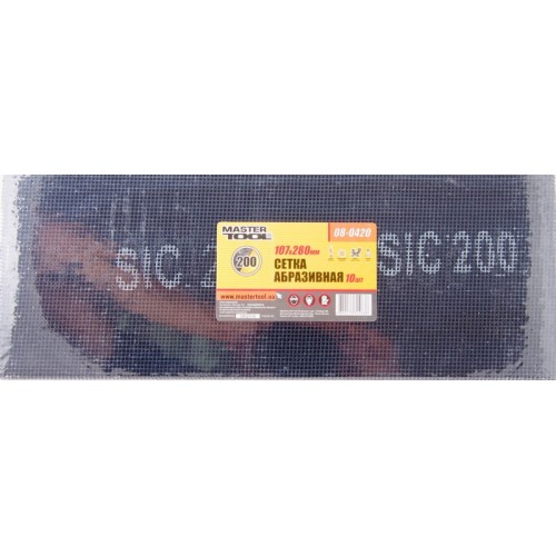 Сетка абразивная MASTERTOOL зерно 200 107х280 мм 10 шт (08-0420)