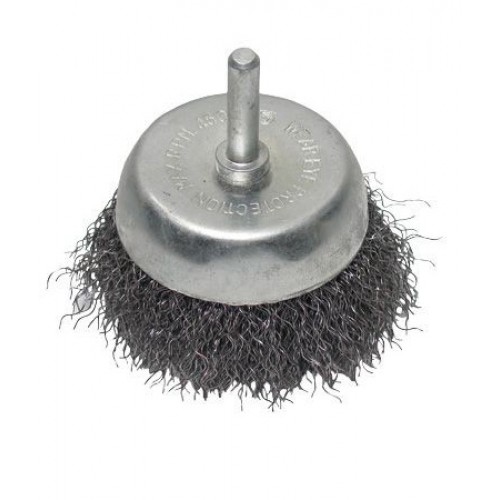 Щітка чашкова 100 мм для дриля, 1/4" (кручений дріт) INTERTOOL (BT-9100)