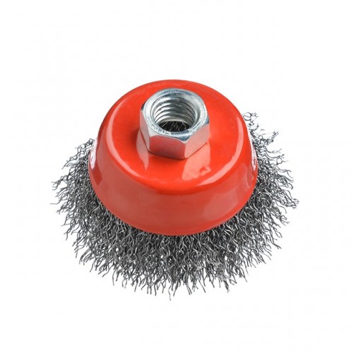 Щітка чашкова 65 мм, для КШМ, М14, М14 (кручений дріт) INTERTOOL (BT-1065)