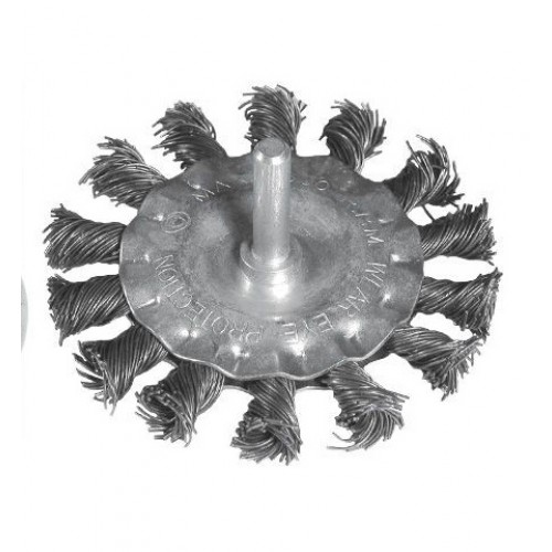 Щітка кільцева 100 мм для дриля, 1/4" (пучки крученого дроту) INTERTOOL (BT-8100)