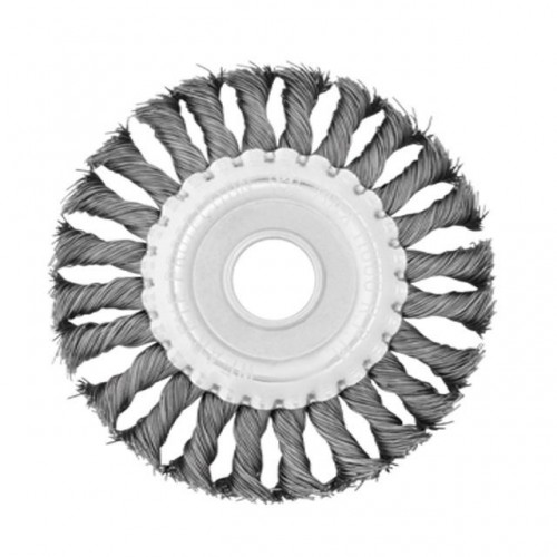 Щетка кольцевая 115x22.2 мм (пучки витой проволоки) INTERTOOL (BT-7115) Щетка кольцевая 115x22.2 мм (пучки витой проволоки) INTERTOOL (BT-7115)