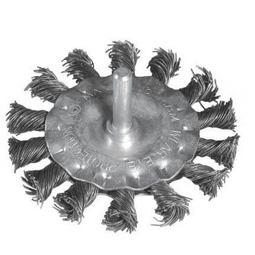 Щітка кільцева 75 мм для дриля, 1/4" (пучки крученого дроту) INTERTOOL (BT-8075)