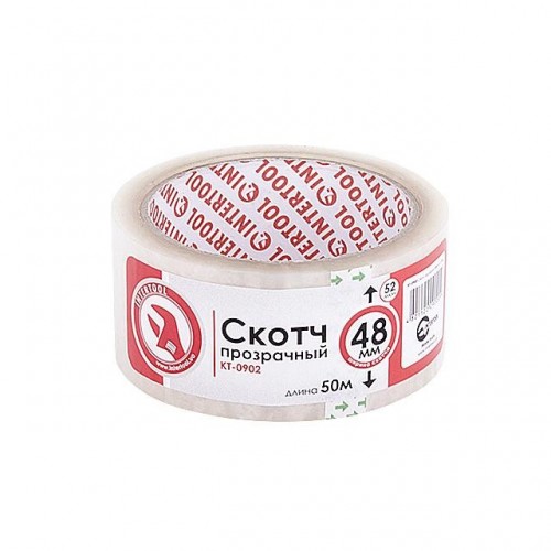 Скотч прозрачный 45мм*50м*44мкм INTERTOOL (KT-0902)