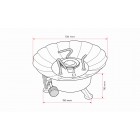 Пальник газовий туристичний із захистом від вітру INTERTOOL (GS-0011)