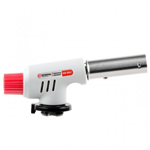 Горелка газовая с пьезоподжигом на регуляторе INTERTOOL (GB-0021)