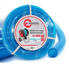 Шланг для води тришаровий, синій, 1/2", 50 м, армований, PVC INTERTOOL (GE-4056)