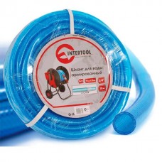 Шланг для воды трехслойный, синий, 3/4", 20 м, армированный, PVC INTERTOOL (GE-4073)