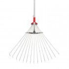 Граблі віялові 15 прутів, металева рукоятка, регулювання ширини 20-65 см INTERTOOL (FT-3008)