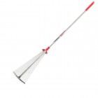 Граблі віялові 15 прутів, металева рукоятка, регулювання ширини 20-65 см INTERTOOL (FT-3008)