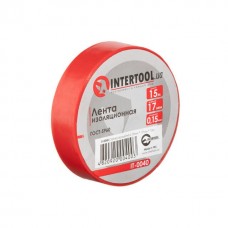 Стрічка ізоляційна, 17 мм*15 м*0.15 мм, червона INTERTOOL (IT-0040)