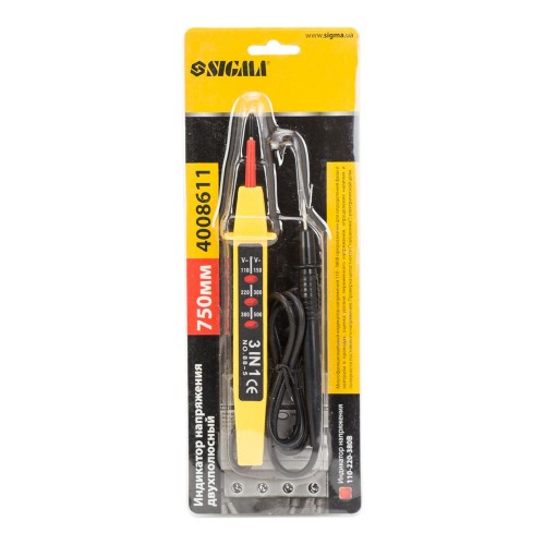 Індикатор напруги двополюсний 110-220-380В 750мм SIGMA