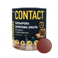Эмаль акриловая "CONTACT" универсальная красно-коричневая RAL-3011 2,5 л