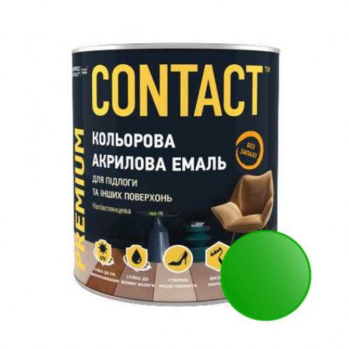 Емаль акрилова "CONTACT" універсальна зелена RAL- 6005 2,5 л