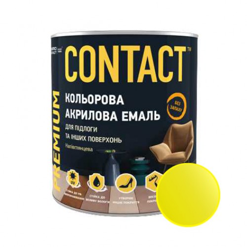 Емаль акрилова "CONTACT" універсальна жовта RAL- 1023 2,5 л