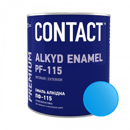 Емаль алкідна ПФ-115 "CONTACT "яскраво-блакитна 2,8 кг