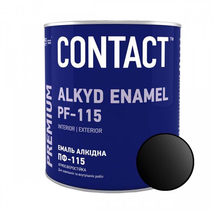 Эмаль алкидная ПФ-115 "CONTACT" черная 2,8 кг