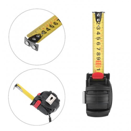 Рулетка с металлическим полотном покрытым нейлоном и магнитами на зацепе 5м*25мм STORM INTERTOOL (MT-0826)