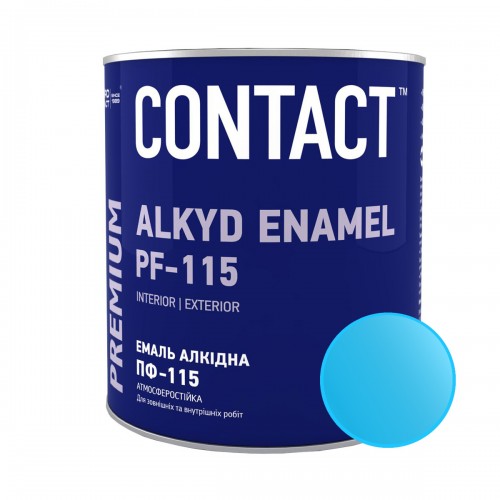 Емаль алкідна ПФ-115 "CONTACT" блакитна 0,25 кг