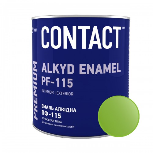 Эмаль алкидная ПФ-115 "CONTACT" салатовая 0,9 кг