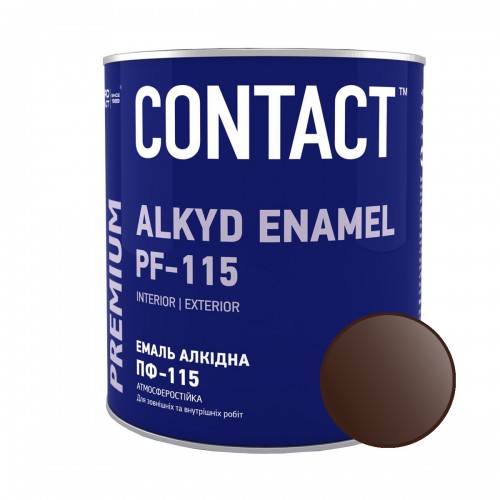 Емаль алкідна ПФ-115 "CONTACT" шоколадна 0,9 кг
