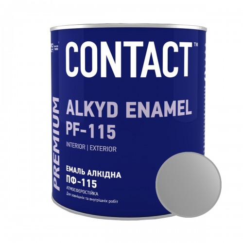 Емаль алкідна ПФ-115 "CONTACT" сіра 0,25 кг