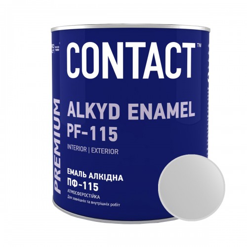 Эмаль алкидная ПФ-115 "CONTACT" светло-серая 2,8 кг