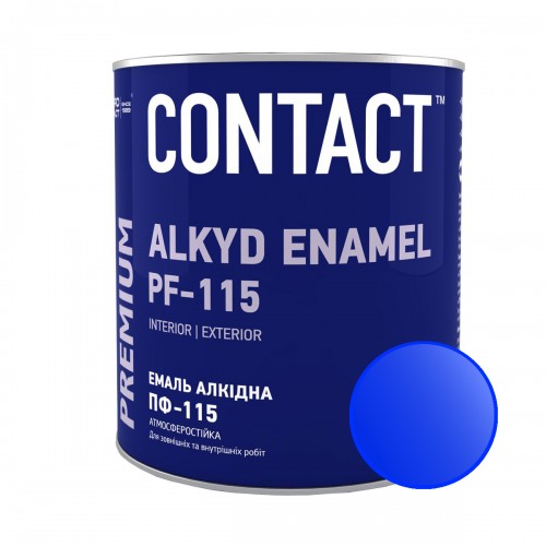 Емаль алкідна ПФ-115 "CONTACT" синя 0,9 кг