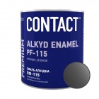 Емаль алкідна ПФ-115 "CONTACT" темно-сіра 0,9 кг