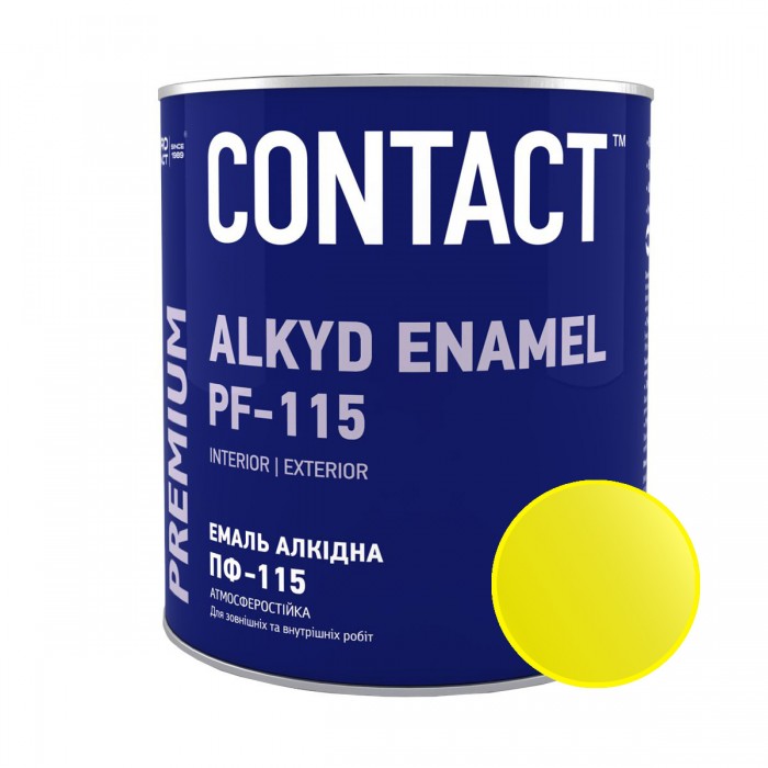 Емаль алкідна ПФ-115 "CONTACT" жовта 0,25 кг