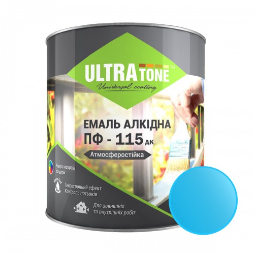 Емаль алкідна ПФ-115 "ULTRA Tone" блакитна 0,9 кг