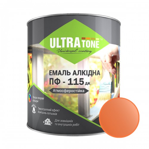 Емаль алкідна ПФ-115 "ULTRA Tone" помаранчева 0,9 кг