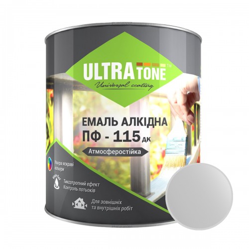 Емаль алкідна ПФ-115 "ULTRA Tone" світло-сіра 0,9 кг
