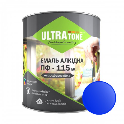 Емаль алкідна ПФ-115 "ULTRA Tone" синя 0,9 кг