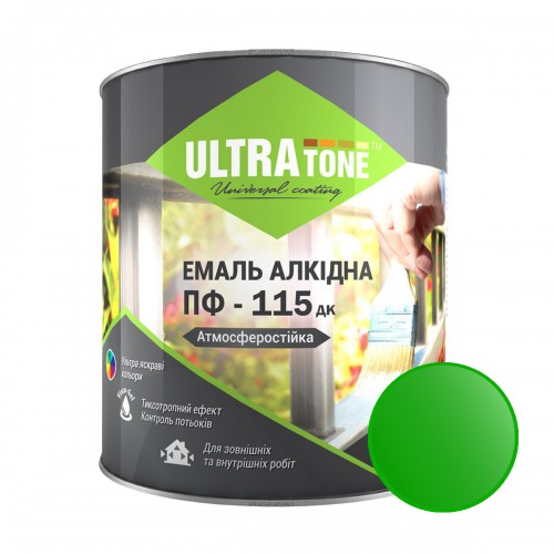Емаль алкідна ПФ-115 "ULTRA Tone" зелена 0,9 кг
