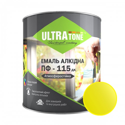 Эмаль алкидная ПФ-115 "ULTRA Tone" желтая 0,9 кг