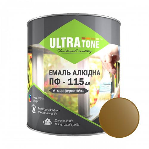 Эмаль алкидная ПФ-115 "ULTRA Tone" желто-коричневая 0,9 кг