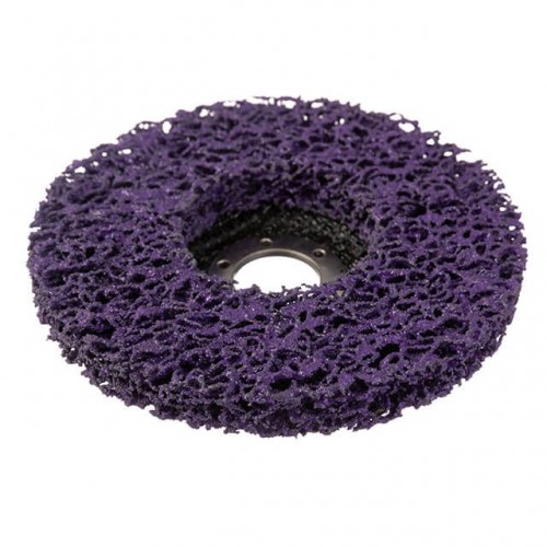 Диск зачистной из вспененного абразива фиолетовый 125*22,2*13 мм, P46, T27 INTERTOOL (BT-0603)