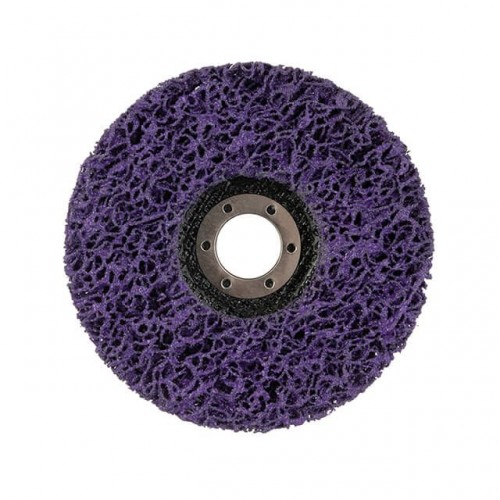 Диск зачистной из вспененного абразива фиолетовый 125*22,2*13 мм, P46, T27 INTERTOOL (BT-0603)