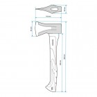 Колун кованый 1000 г, ручка из фибергласа INTERTOOL (HT-0274)