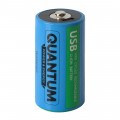 Аккумулятор литий-ионный Quantum USB Li-ion D 1.5V, 5200mAh plastic case, 2шт/уп