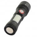Фонарь ручной Quantum QM-FL1031 Adept 10W LED zoom + COB с USB