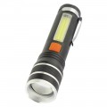 Ліхтар ручний Quantum QM-FL1032 Helper 10W LED zoom +COB з USB