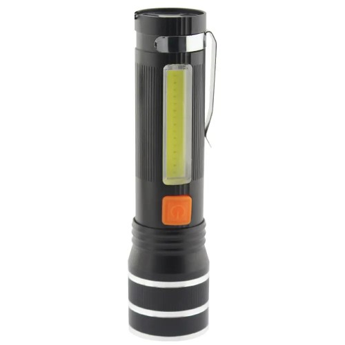 Фонарь ручной Quantum QM-FL1032 Helper 10W LED zoom +COB с USB