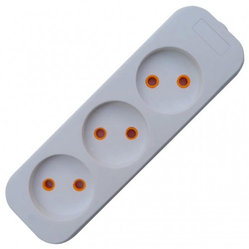 Колодка Quantum 3 поста без заземления белая 1шт/уп