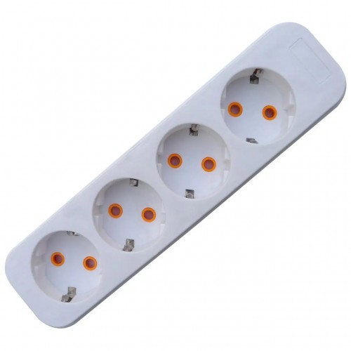 Колодка Quantum 4 поста с заземлением белая 1шт/уп