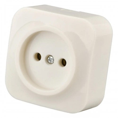 Розетка накладная Quantum одинарная белая, 1шт/уп