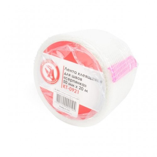 Стрічка клейка для швів "серпянка" 50мм*20м INTERTOOL (KT-0921)